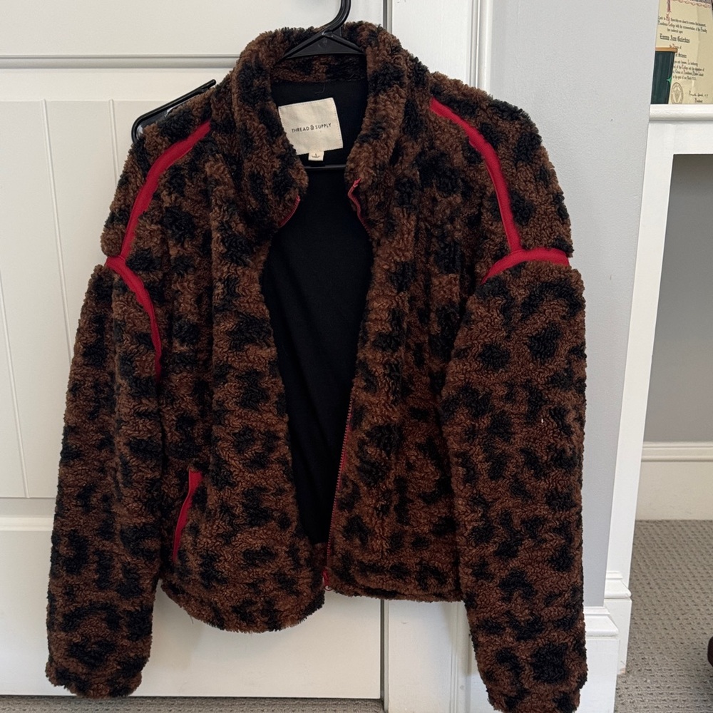 Thread & Supply Textured Brown and Black Jacket